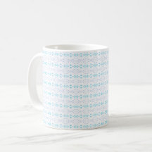 Blue Grått White Pastel Deco Mönster Gift Drink Te
