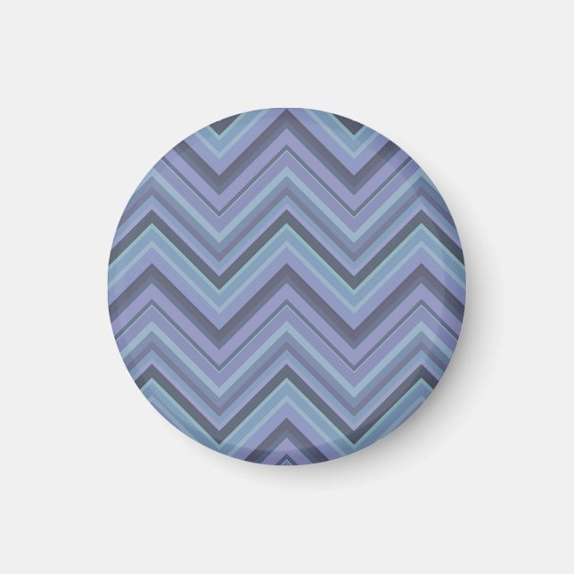 Blue-grått zigzag rand magnet (Framsidan)