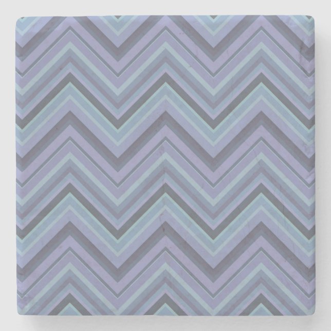 Blue-grått zigzag rand stenunderlägg (Framsidan)