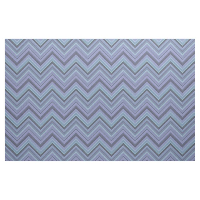 Blue-grått zigzag rand tyg (Fat Quarter)