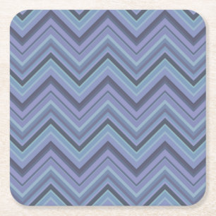 Blue-grått zigzag rand underlägg papper kvadrat