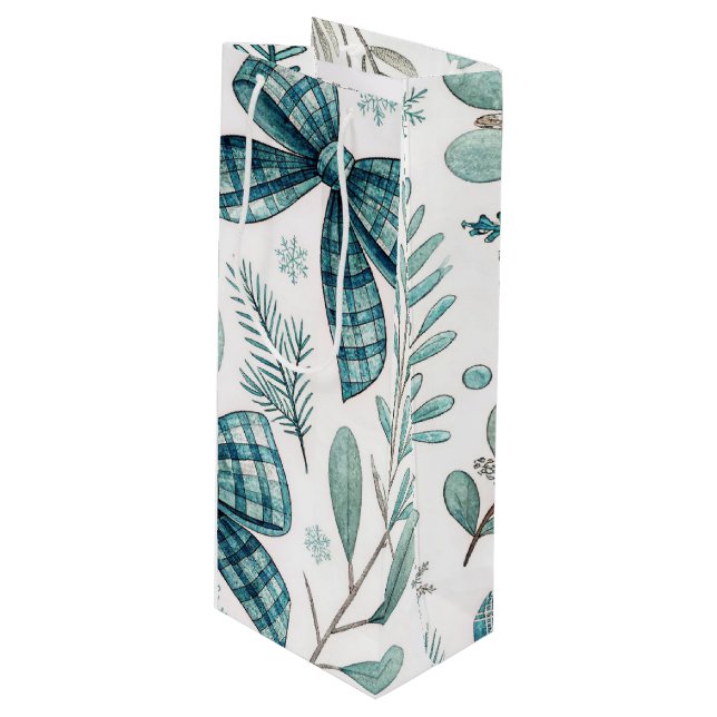 BLUE & GRAY CHRISTMAS BALLS & BOWS (Framsidan Vinklad)