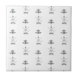 Blue Gray Green Geometric-Modern Pattern Kakelplatta<br><div class="desc">Blue Gray Green Geometric-Minimalist Ceramic Tile With Modern Bauhaus Pattern</div>