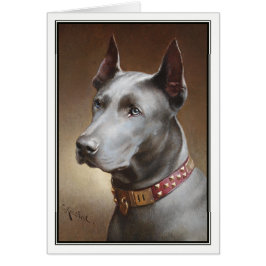 Blue Great dane av Carl Reichert Hälsningskort