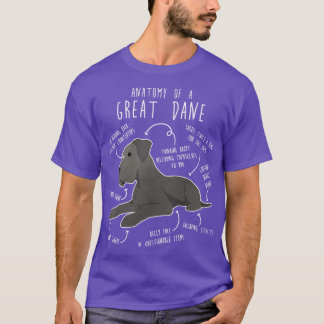 Blue Great dane Hund Anatomy T Shirt