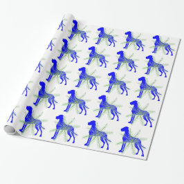 Blue Great dane Presentpapper