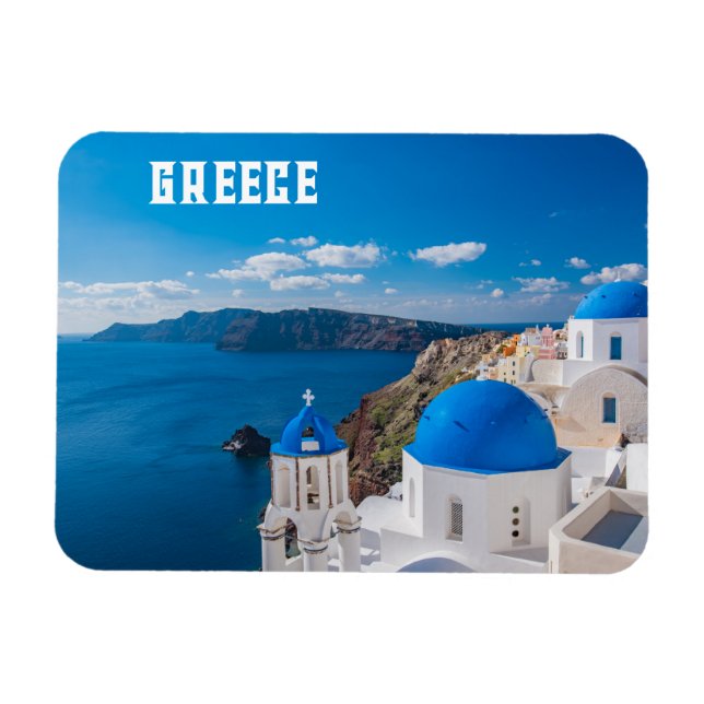 Blue Greece Magnet (Horisontell)