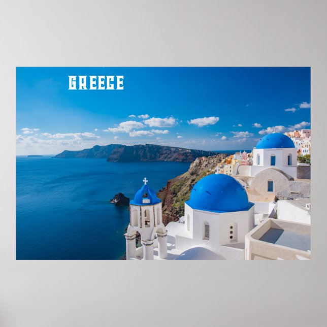 Blue Greece Poster (Framsidan)
