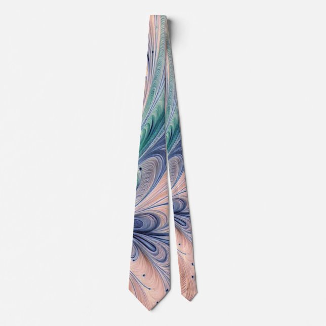 blue, green, and peach marbling slips (Framsida)