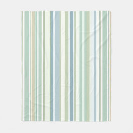 Blue Green and white stripes Fleecefilt