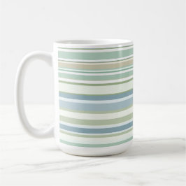 Blue Green and white stripes Kaffemugg