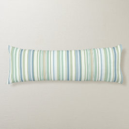 Blue Green and white stripes Kroppskudde