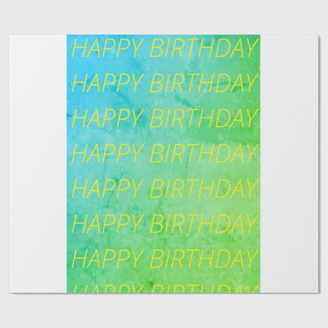Blue/green tye-dye Wrapping Paper  Presentpapper (Platt)