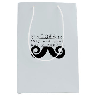 Blue Grey Black Funny Humor I Mustache