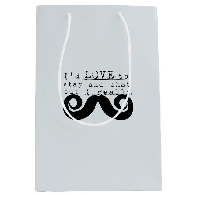Blue Grey Black Funny Humor I Mustache (Framsidan)