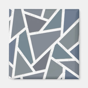 Blue-grey mosaic pattern magnet