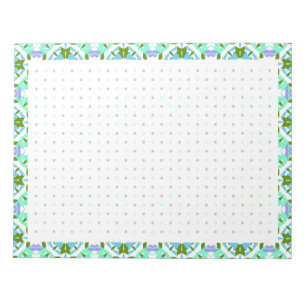 Blue Grönt Back to school Dot Grid BuJo Planner Anteckningsblock