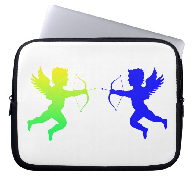 Blue Grönt Boy Angles Neoprene Laptop sleeve (Framsidan)