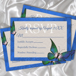Blue, Grönt Butterfly Quinceañera OSA kort