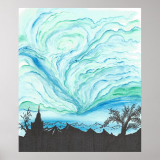 Blue Grönt Himlar Poster