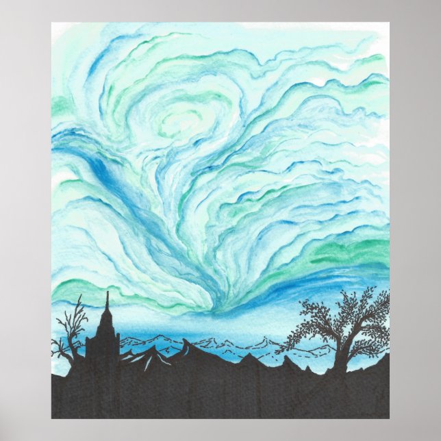 Blue Grönt Himlar Poster (Framsidan)