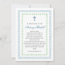 Blue Grönt Kor Baptism Prayer