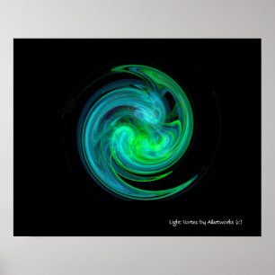BLUE GRÖNT LIGHT VORTEX POSTER