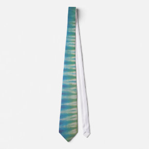 Blue Grönt Lila Rand Tie Dye Necktie Slips