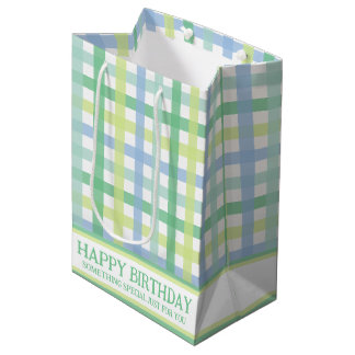 Blue Grönt Lime Pastel Modern Gingham Mönster