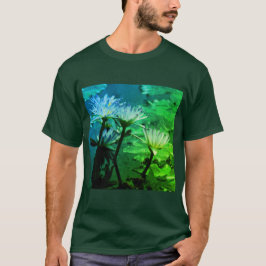 Blue & Grönt Lotus Waterlily T Shirt