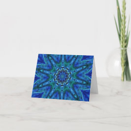 Blue Grönt Mandala Notecards Anteckningskort