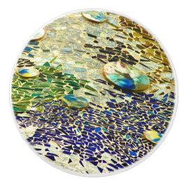 Blue Grönt Mosaic Knopp