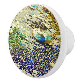 Blue Grönt Mosaic Knopp