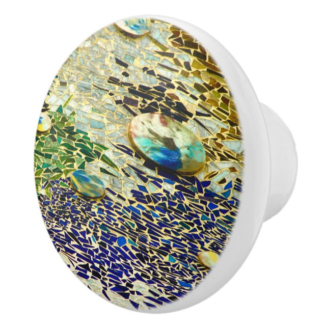 Blue Grönt Mosaic Knopp (Höger)