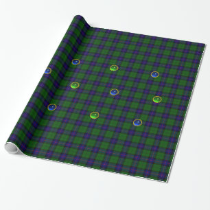 BLUE GRÖNT SCOTTISH TARTAN,SAPPHIRE EMERALD GEMS PRESENTPAPPER