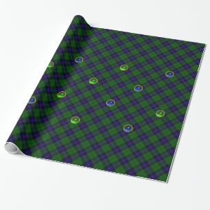 BLUE GRÖNT SCOTTISH TARTAN,SAPPHIRE EMERALD GEMS PRESENTPAPPER