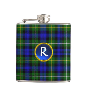BLUE GRÖNT SCOTTISH TARTAN SAPPHIRE GEM MONOGRAM FICKPLUNTA
