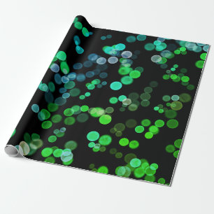 Blue Grönt Seagreen Abstrakt Bubble Mönster Presentpapper