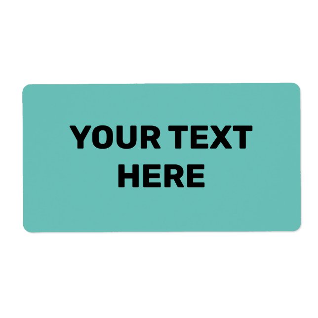 BLUE GRÖNT STRUKTUR ENKEL MINIMAL TEXT STIL ETIKET FRAKTSEDEL (Framsidan)