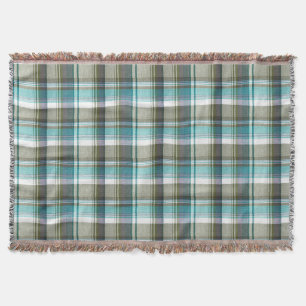Blue Grönt Tartan Play Mönster Throw Blanket Filt