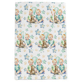 Blue Grönt Twin Pojke Baby Shower eller Nyfödd beb