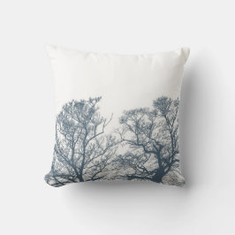 Blue Grund Träd Tropical Boho Kudde