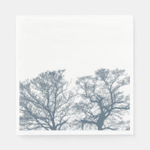 Blue Grund Träd Tropical Boho