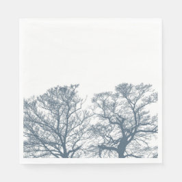 Blue Grund Träd Tropical Boho Pappersservett