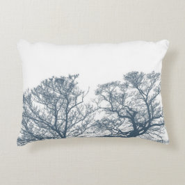 Blue Grund Träd Tropical Boho Prydnadskudde