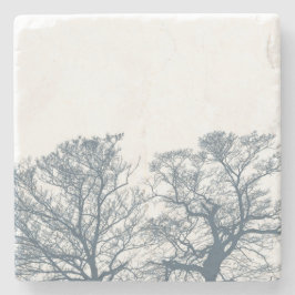 Blue Grund Träd Tropical Boho Stenunderlägg