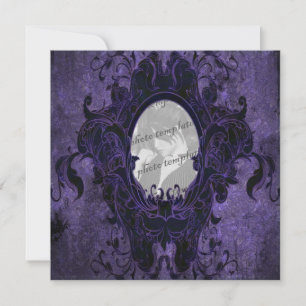 Blue Grunge Damask Goth Photo Ram