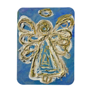 Blue Guardian Angel Anpassningsbar Magnet Art Pain