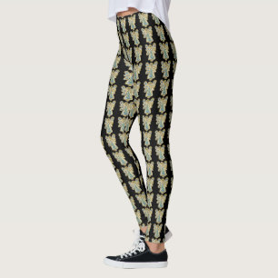 Blue Guardian Angel Art Anpassningsbar Helgdag Leg Leggings