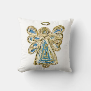 Blue Guardian Angel Decorative Art Dekorativ kudde